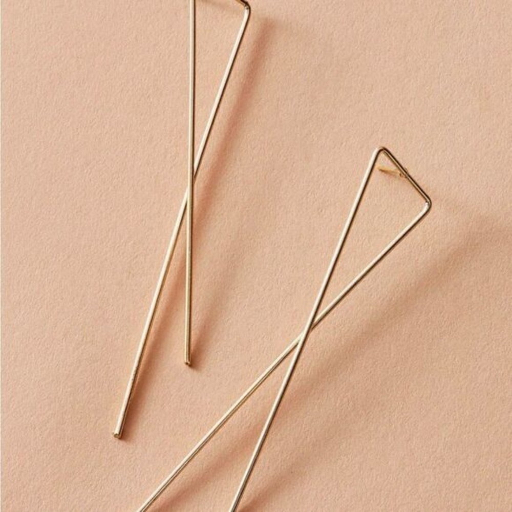 Gold Geometric Drop Earrings